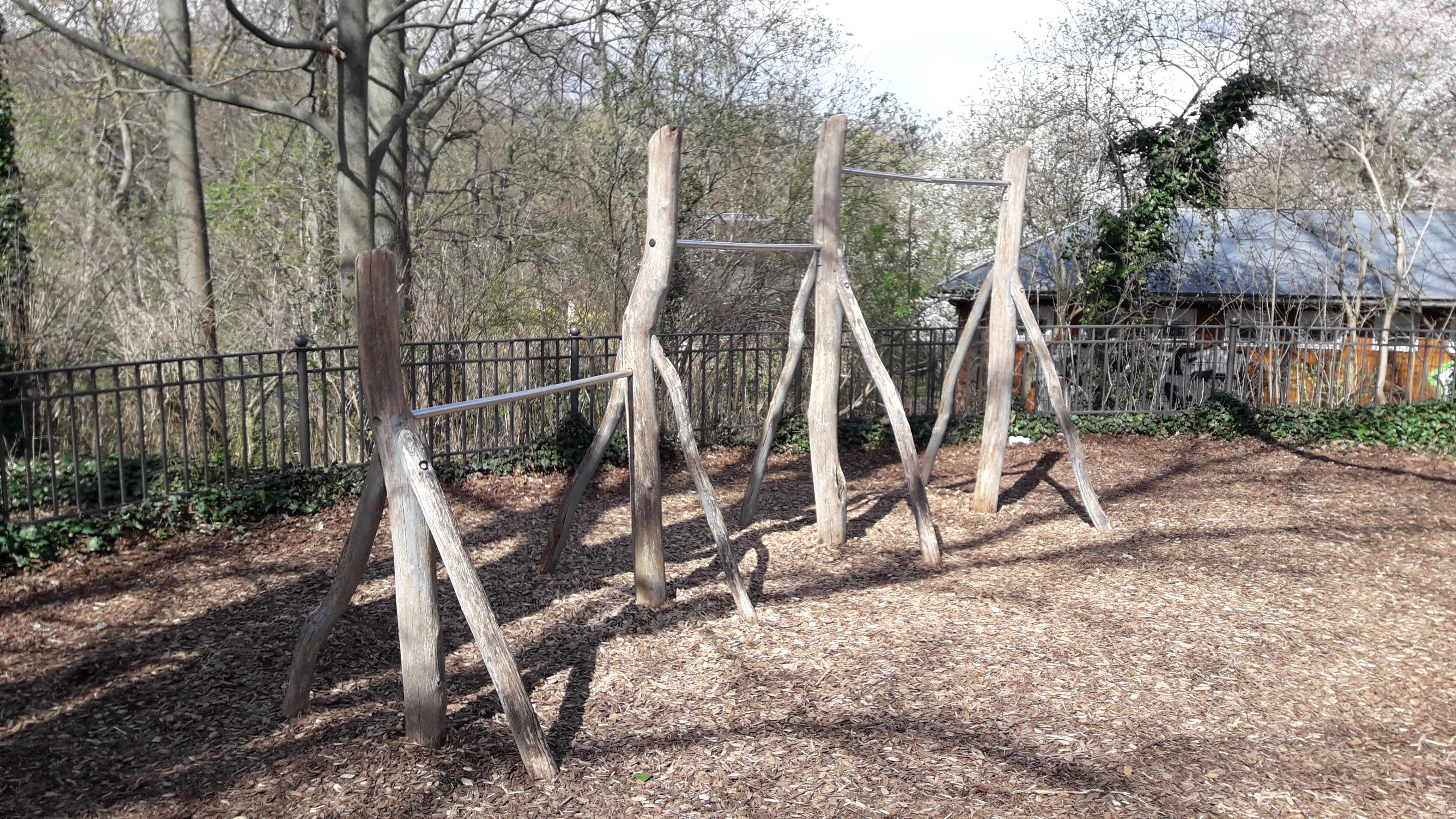Klimmzugstangen Calisthenics-Park Volkspark Friedrichshain